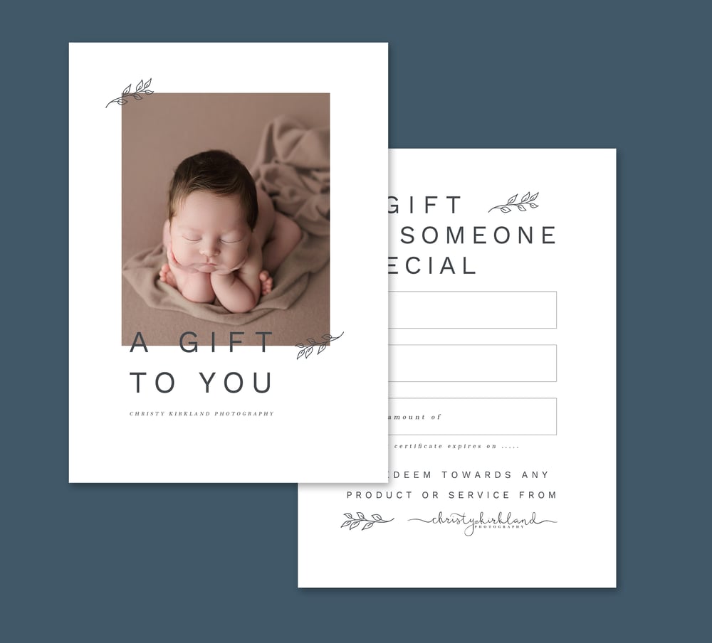 Gift Certificate Christy Kirkland Photography