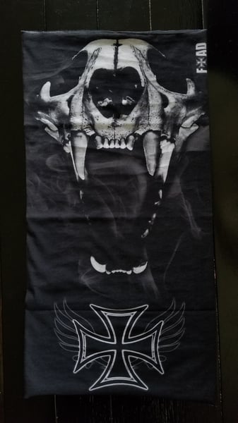 Image of Tube Bandana - Wolf Skull Iron Cross