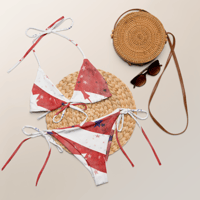 Image 11 of All-over print string bikini (Patriotic)