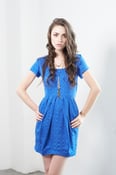 Image of D220S Silk Zipper Dress- Royal Blue