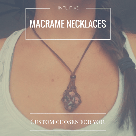 Image of Intuitively Chosen Crystal Macrame Necklace