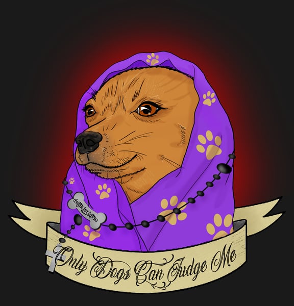 Image of Only Dogs Can Judge Me Sticker