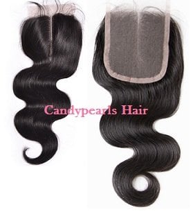 Image of Body Wave Brazillian Lace Closure (Free Part)