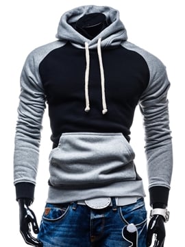 Image of mens black and grey hoodie