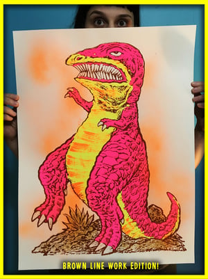 Extremely Realistic T-Rex Screen Print
