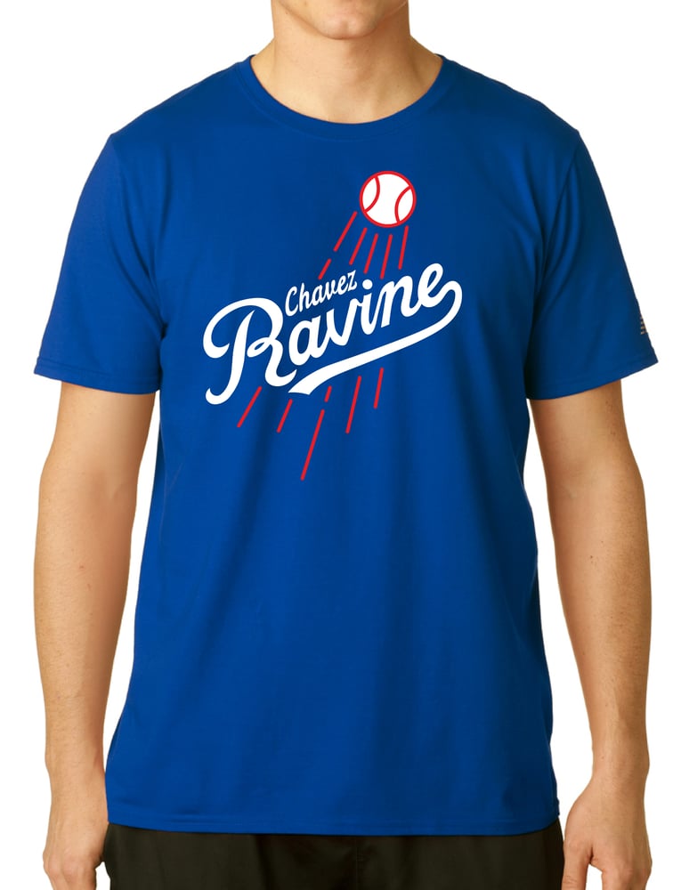 Mens Dodgers "Chavez Ravine" T Shirt Think Blue Tees