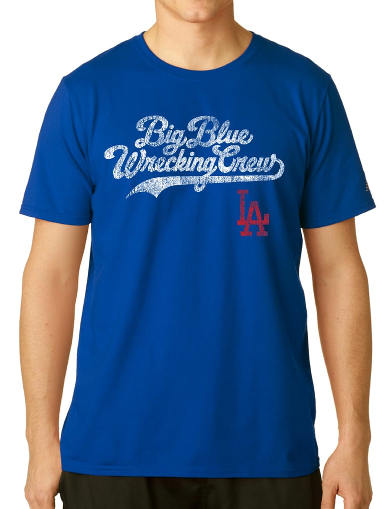 Image of Mens Dodgers "Big Blue Wrecking Crew" T Shirt