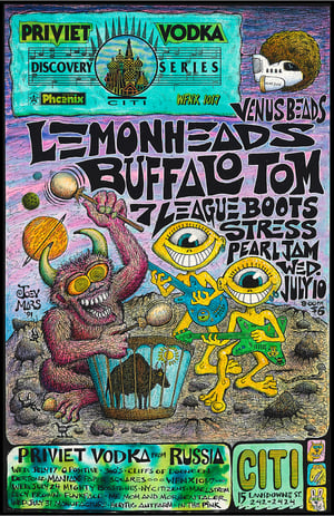 25th Anniversary Poster featuring Pearl Jam, Lemonheads and Buffalo Tom