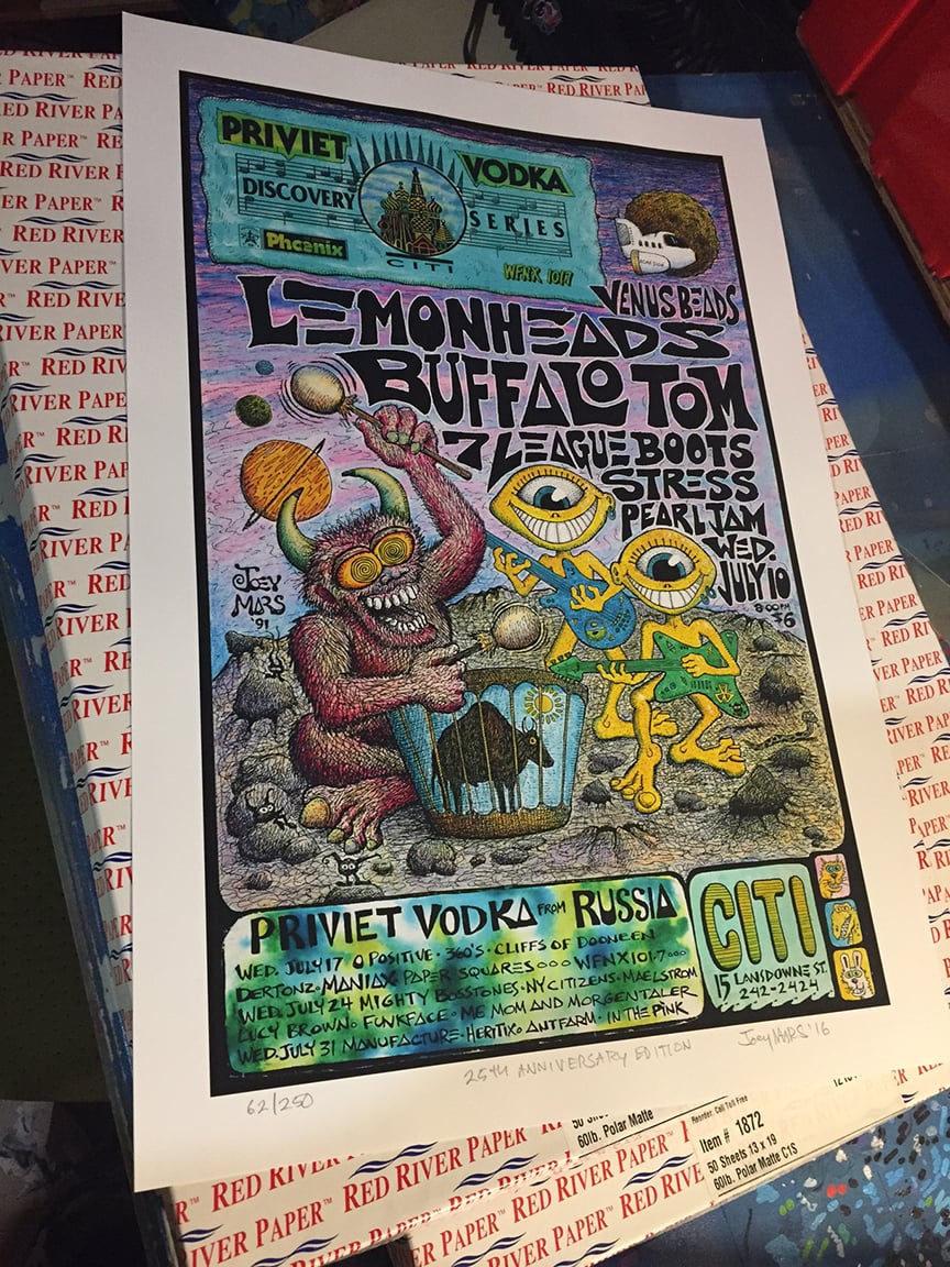 25th Anniversary Poster featuring Pearl Jam, Lemonheads and