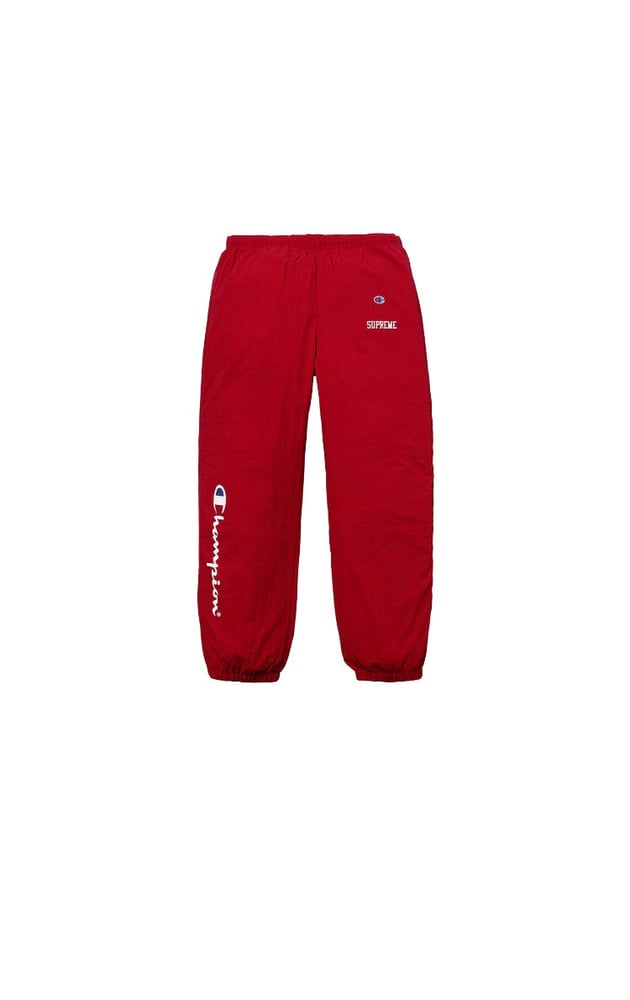 Sweatpants Pants Red Supreme Joggers Jogger Pants Supreme Champion