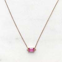 Image 1 of Eleanor Pink Sapphire Necklace