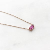 Image 2 of Eleanor Pink Sapphire Necklace