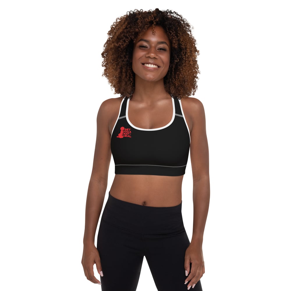 Image of Padded Sports Bra Logo