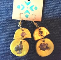 Image 1 of Gold fimo clay earrings 