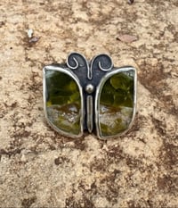 Image 3 of Green Opal Butterfly Ring (8)