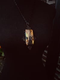 Image 5 of Fire flash labradorite cross necklace 