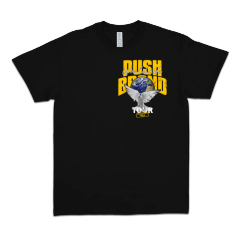 Image of World Tour T Shirt Black & Yellow 