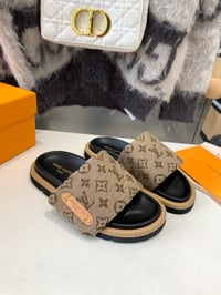 Image 4 of LV Pillow Denim Slides