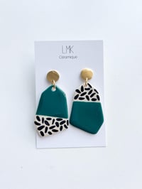 Paire de boucles d'oreilles céramique EPICA canard