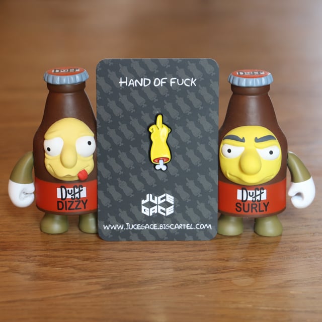 Image of 'HANDS OF LUCK/FUCK' PINS !