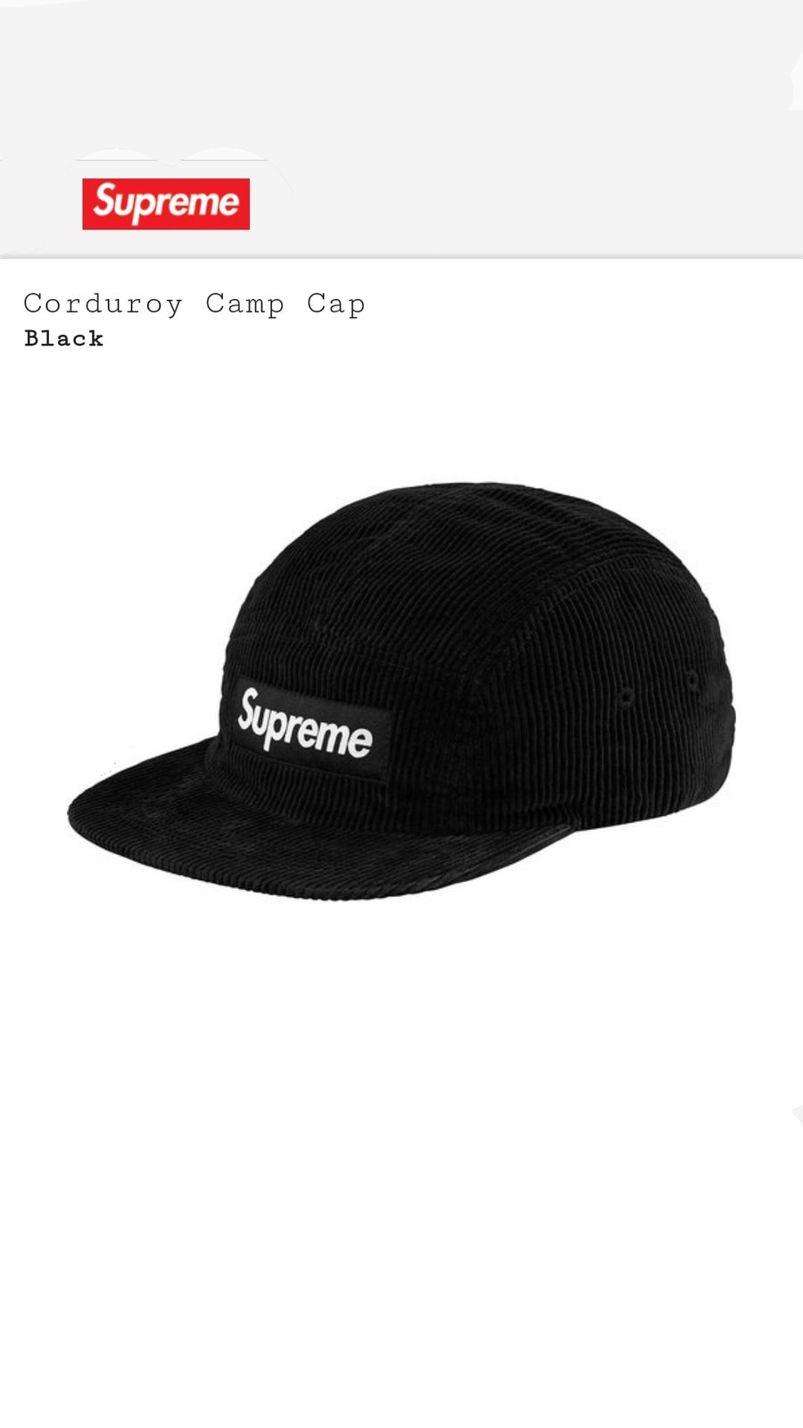 supreme box logo cap