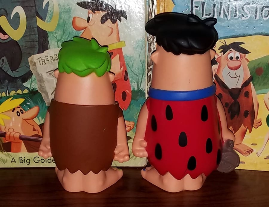 Image of FUNKO FLINTSTONES VINYL FIGURES! FRED & BARNEY RETRO-STYLE! AUTOGRAPHED!