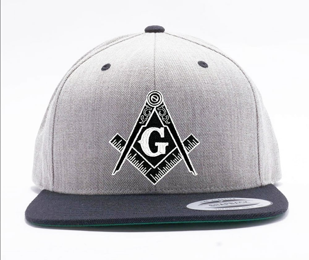 Image of Heather Gray/Black Masonic Snapback