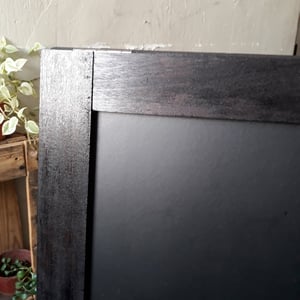 Tall and Heavy Double Sided Standing Chalkboard with Black Broad Frame