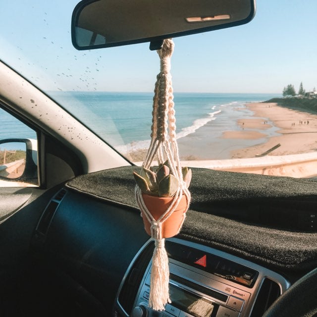Image of Mini Rearview Macrame Plant Hanger