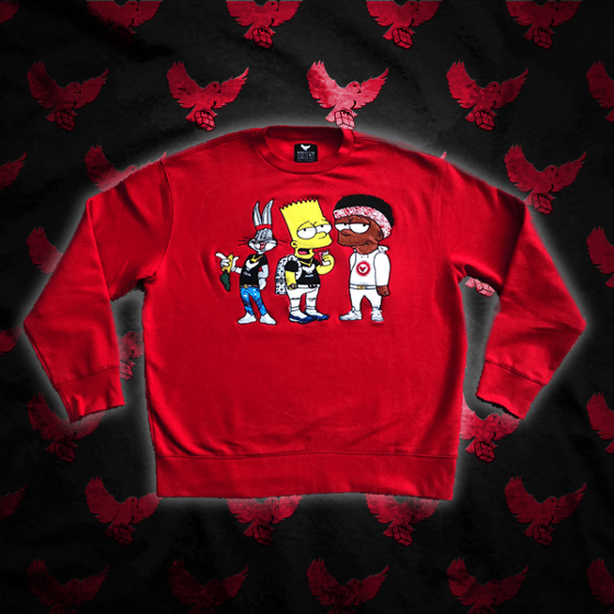 Image of Red CT1 Crewneck Sweater