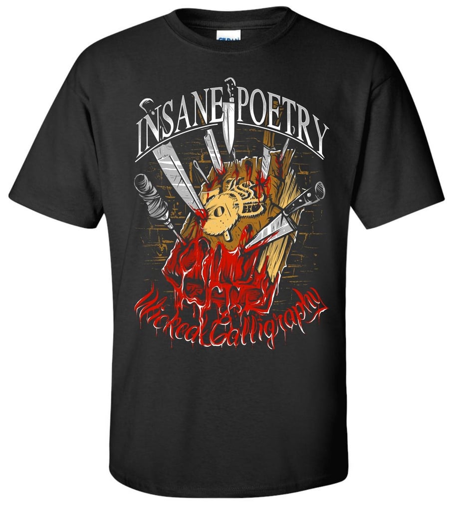Image of INSANE POETRY: WICKED CALLIGRAPHY Tall Tee shirt