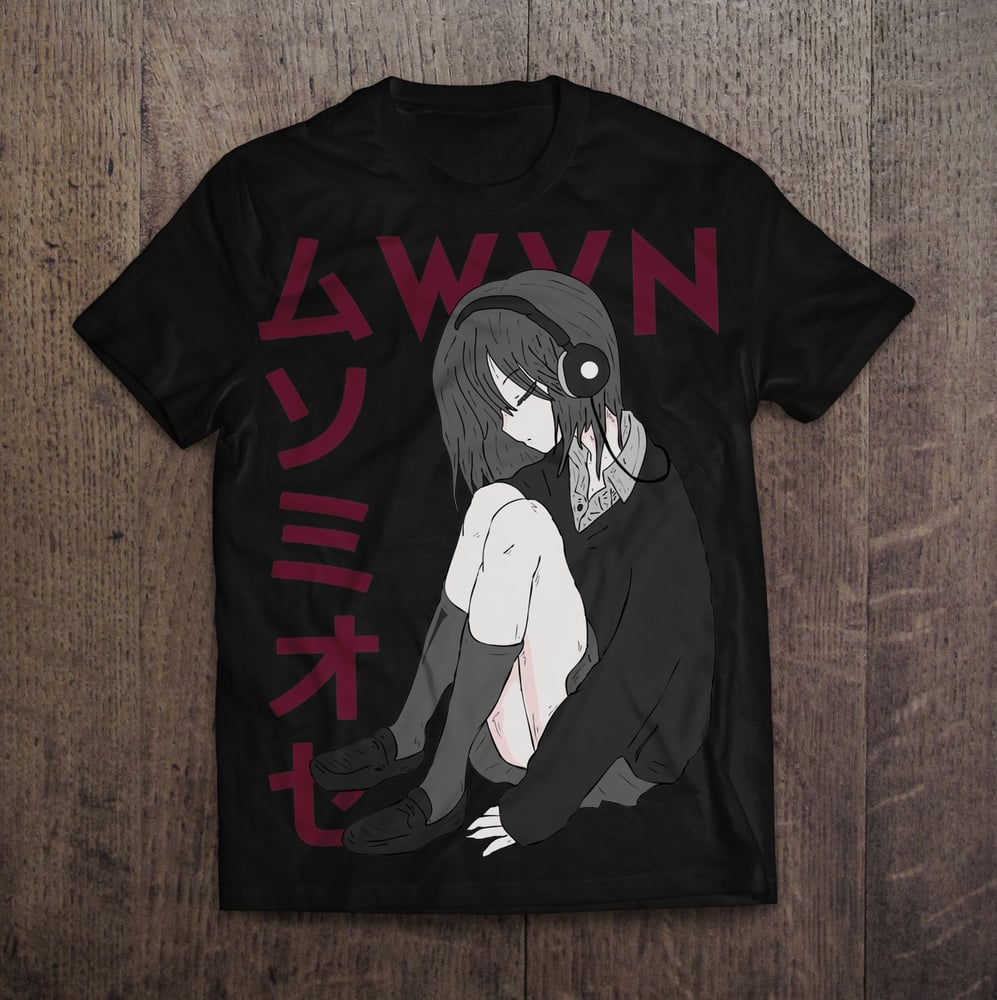 Image of woven in anime tee