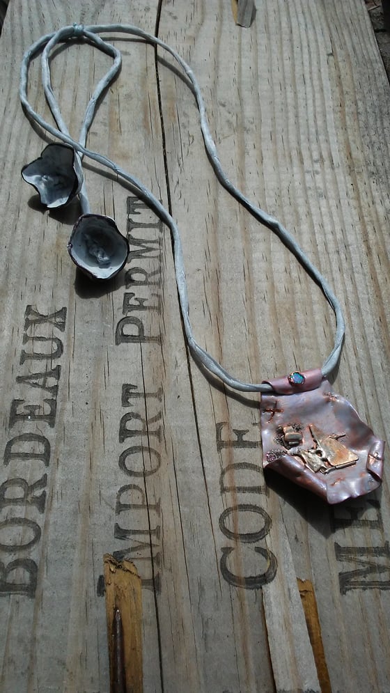 Image of Copper Lavender Chaos Necklace