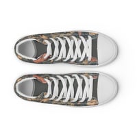 Image 7 of Boho Nature Cottagecore Inspired Deer In a Forest Women’s high top canvas shoes