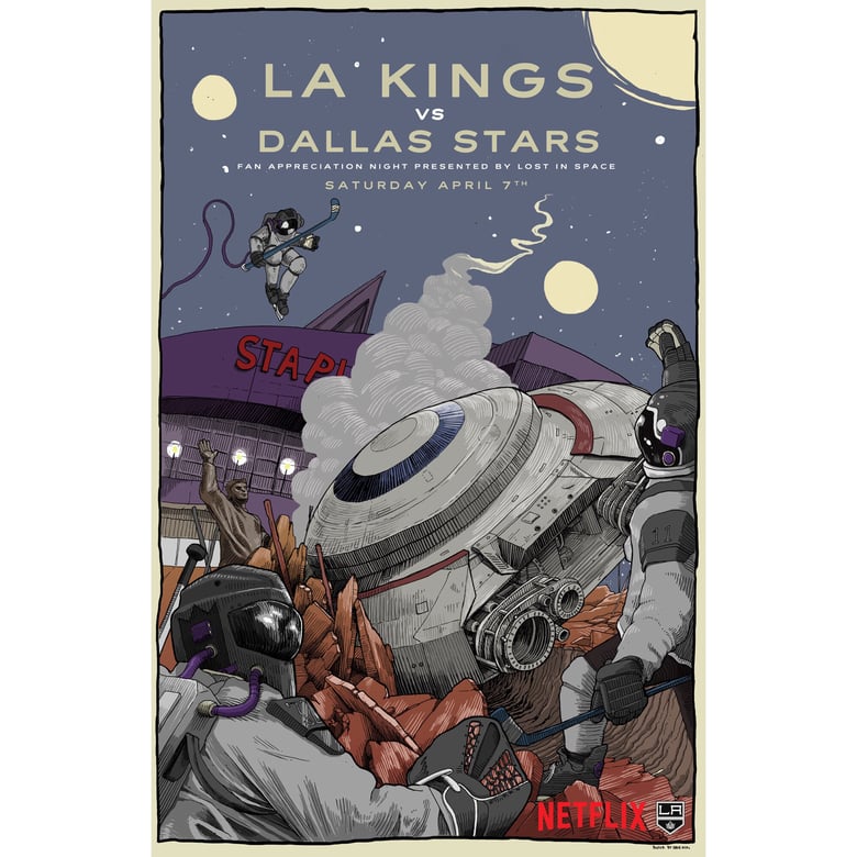 Image of LA Kings poster (Sponsored by Netflix’s Lost In Space)