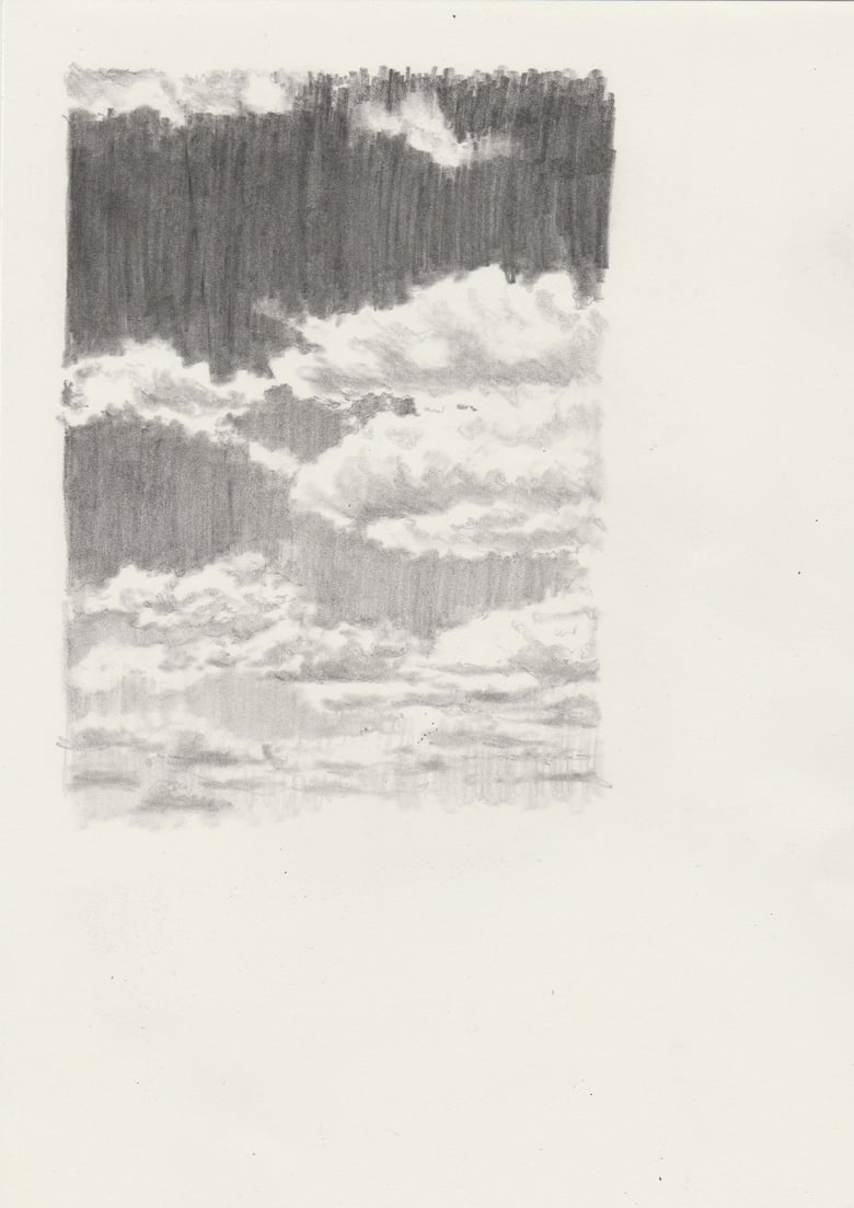 Image of September 2017 Cloud Fragment A4 Original Drawing
