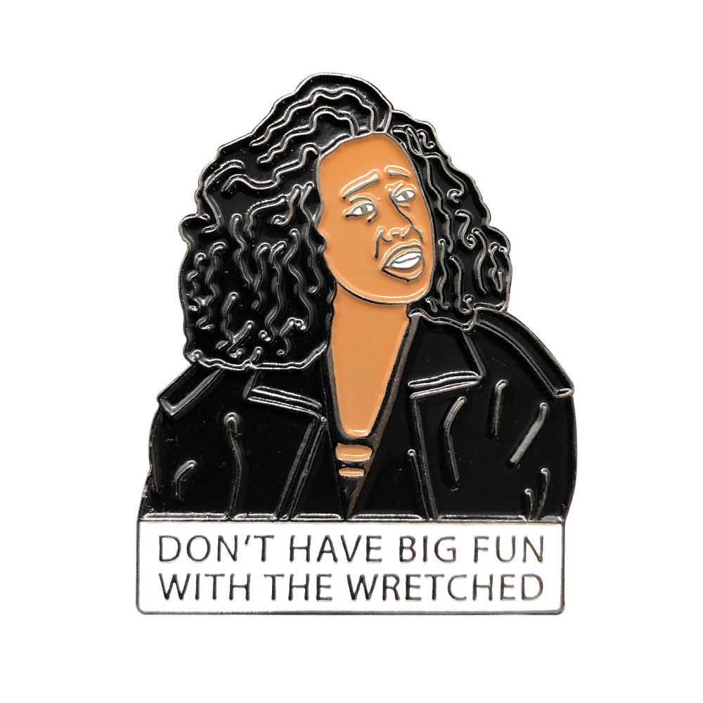 Image of Vanessa Huxtable’s Warning Pin