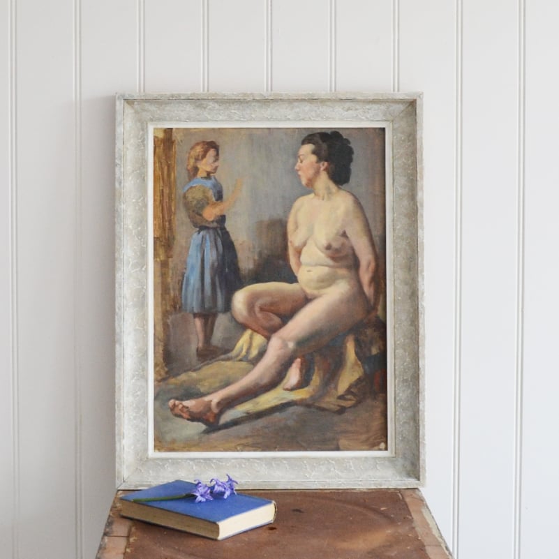 Image of Early 20th Century oil Painting, Studio Nude
