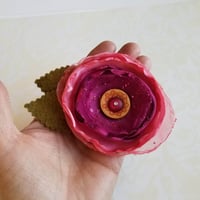 Image 2 of Pink Blush Rose Floral Brooch