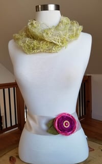 Image 3 of Pink Blush Rose Floral Brooch