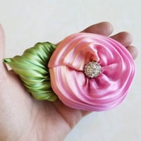 Image 2 of Pink & Orange Sherbet Floral Brooch