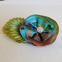 Image 5 of Taos Sunset Rose Floral Brooch