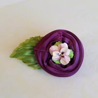 Image 1 of Violet Soufflé Floral Brooch