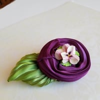 Image 3 of Violet Soufflé Floral Brooch