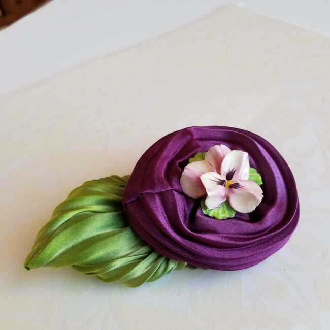 Violet Soufflé Floral Brooch