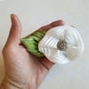 White Lily Floral Brooch