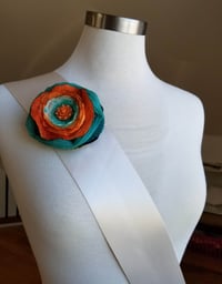 Image 2 of Tangerine Dream Floral Brooch
