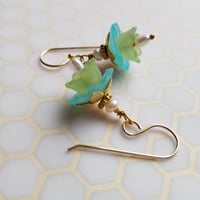 Image 5 of Water Lily Earrings (Gold)
