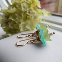 Image 3 of Water Lily Earrings (Gold)