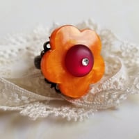 Image 4 of Peace Love + Flowers – Orange Ruby